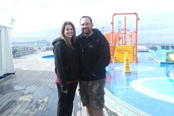 couple on ship as first time cruiser
