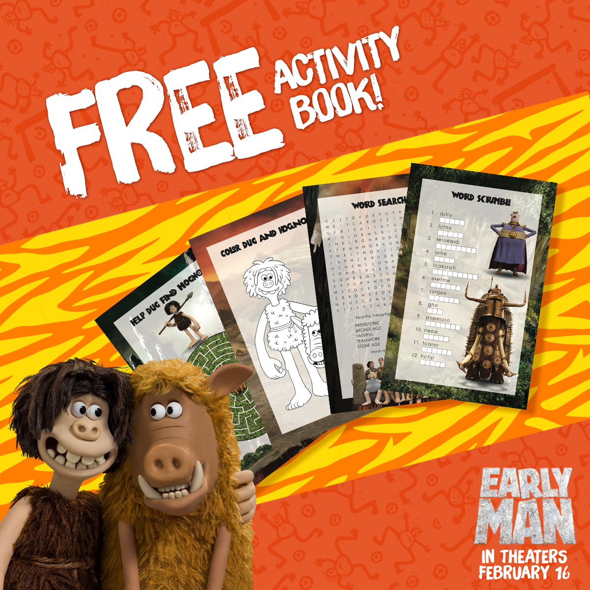 Early Man Activity Book #EarlyMan #movie #movies #giveaway #ad