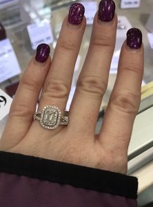 wedding ring on woman's hand