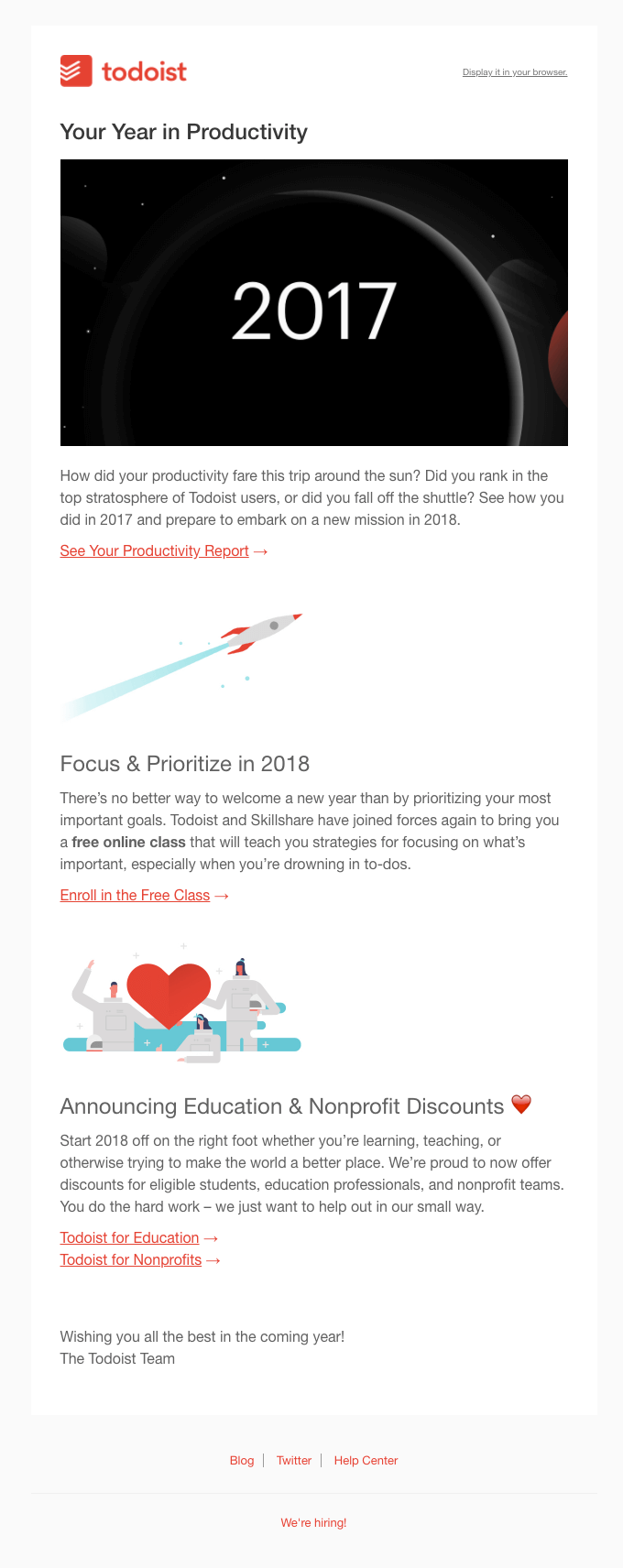 Todoist New Year #Emma #NewYear #email #Marketing #ad