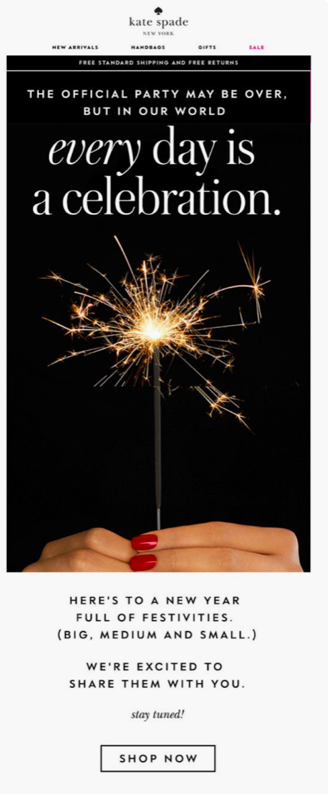Kate Spade New Year #Emma #NewYear #email #Marketing #ad
