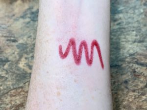 makeup swatch on arm