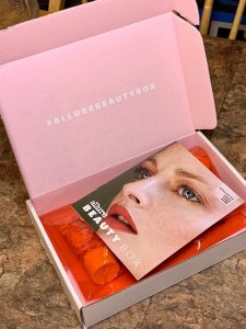 allure beauty box with pamphlet inside