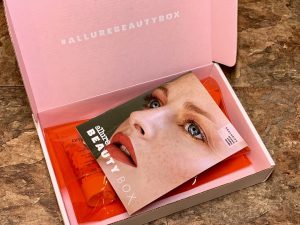 allure beauty box with pamphlet inside