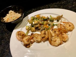 Shrimp Teppanyaki and Fried Rice