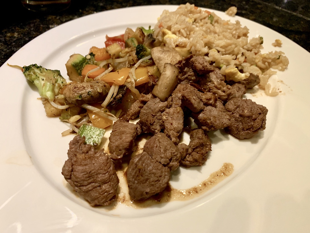 Beef Tepanyaki and Fried Rice