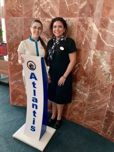 hostess at Atlantis Restaurant at Seadust Cancun Family Resort