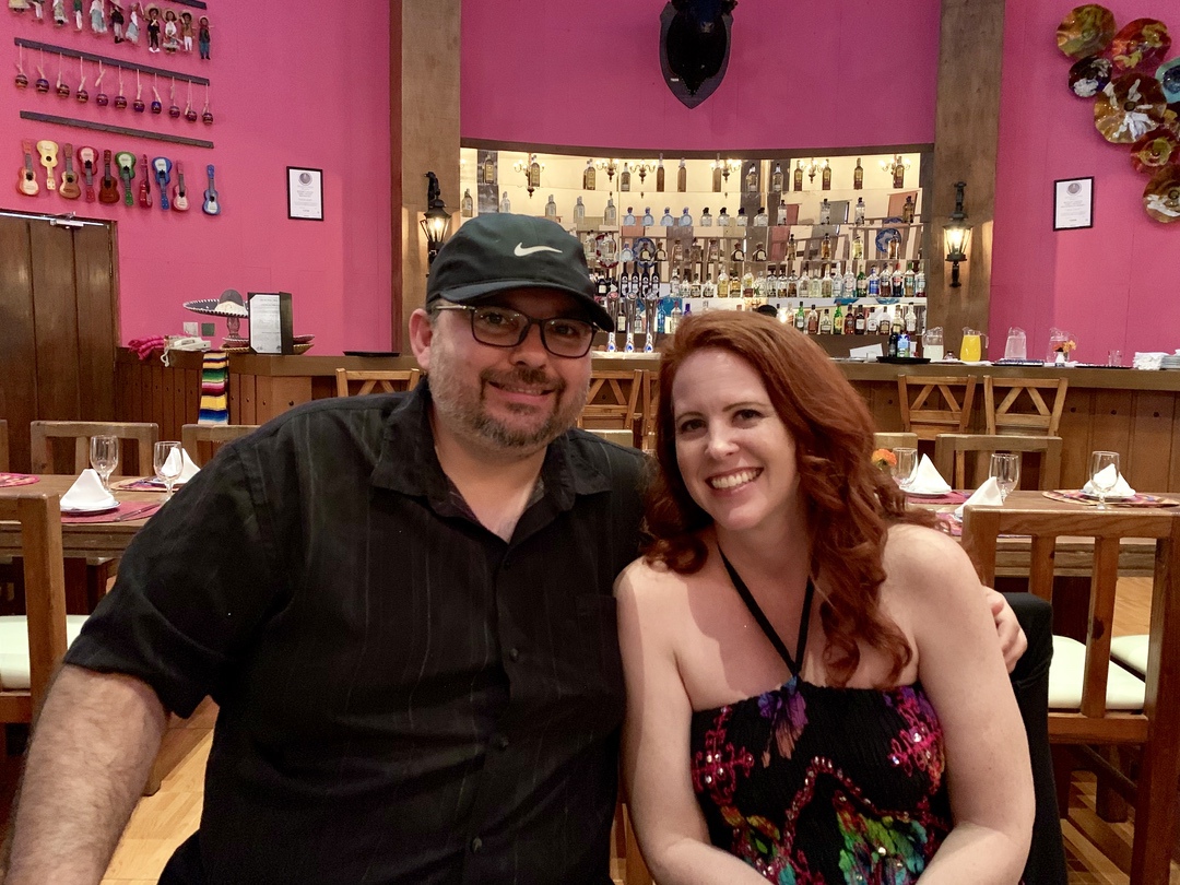 man and woman in restaurant