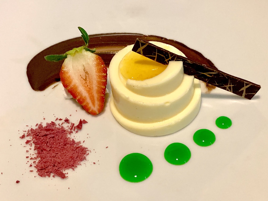 dessert with strawberry