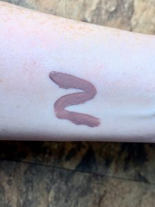 lipstick swatch on arm