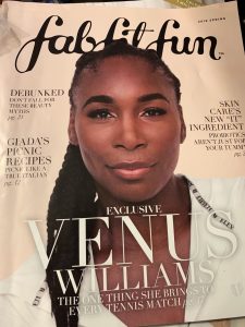 A close up of a magazine
