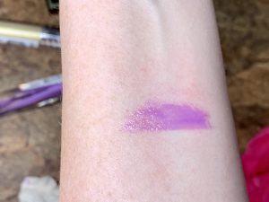 purple lipstick swatch