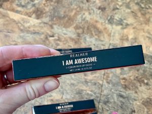 Box with liquid lipstick
