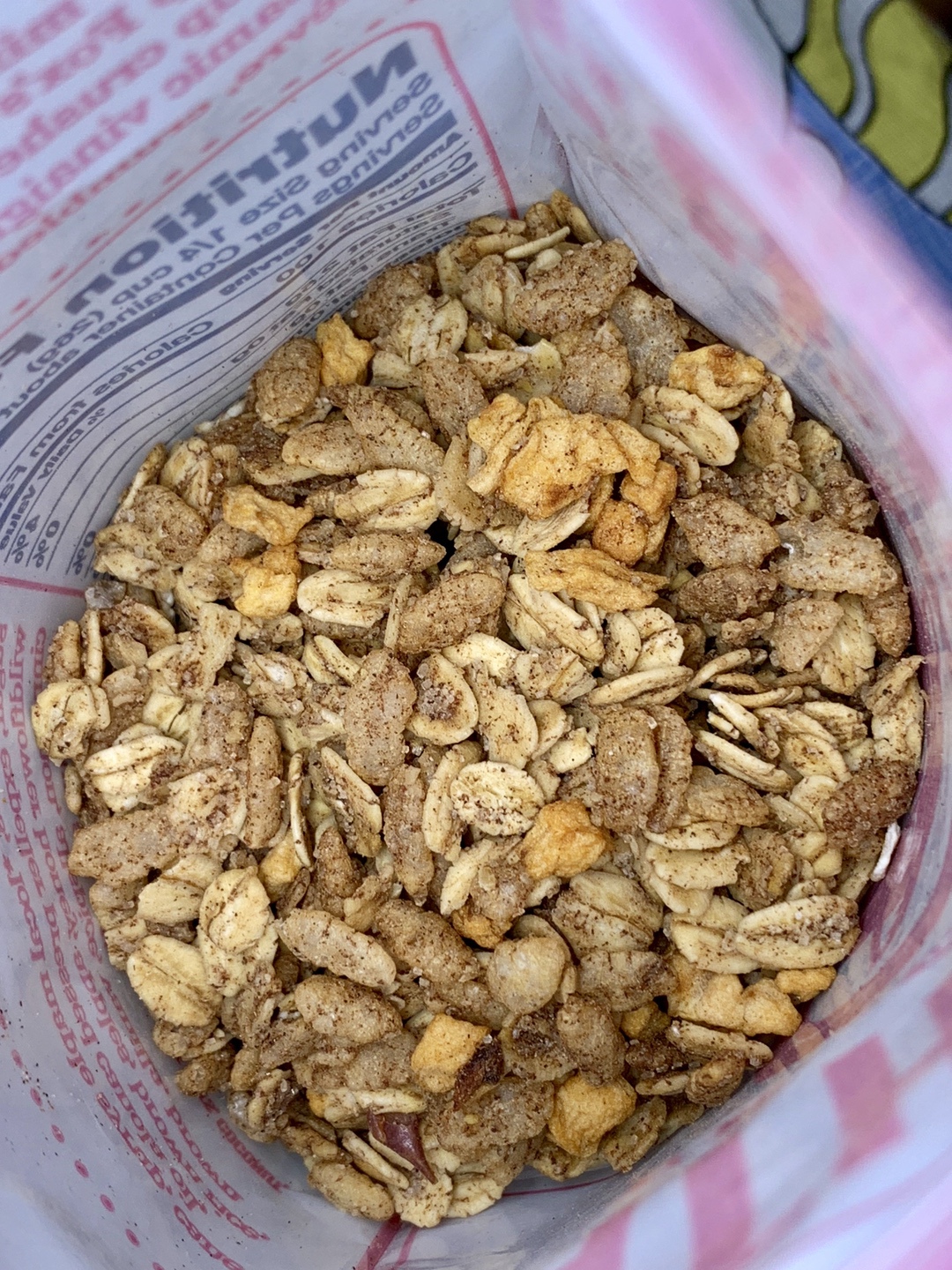 granola with apples, honey and cinnamon