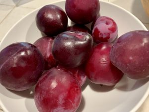 Washed plums