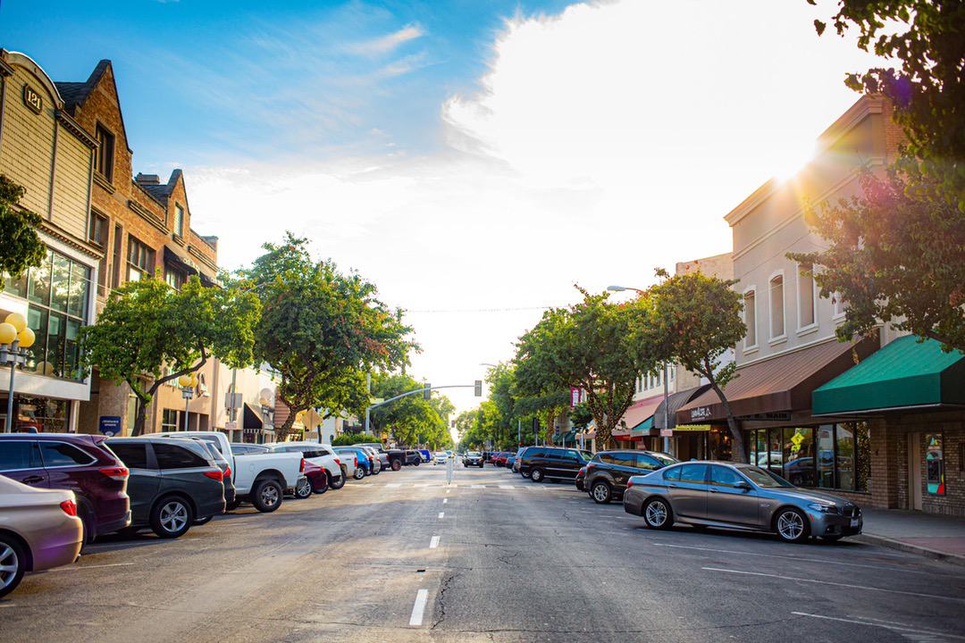 parking spaces with cars