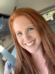 Red hair straightening