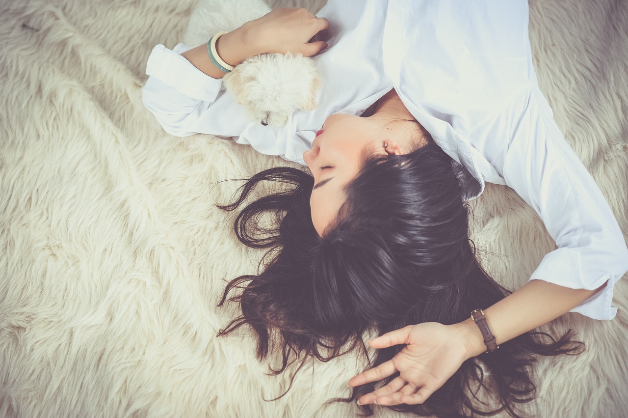 Woman sleeping in bed