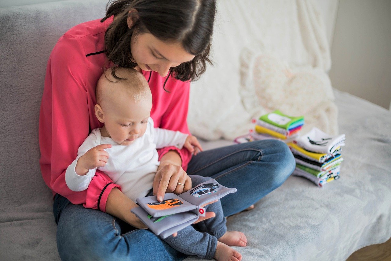 Bright by Text Mom with Child