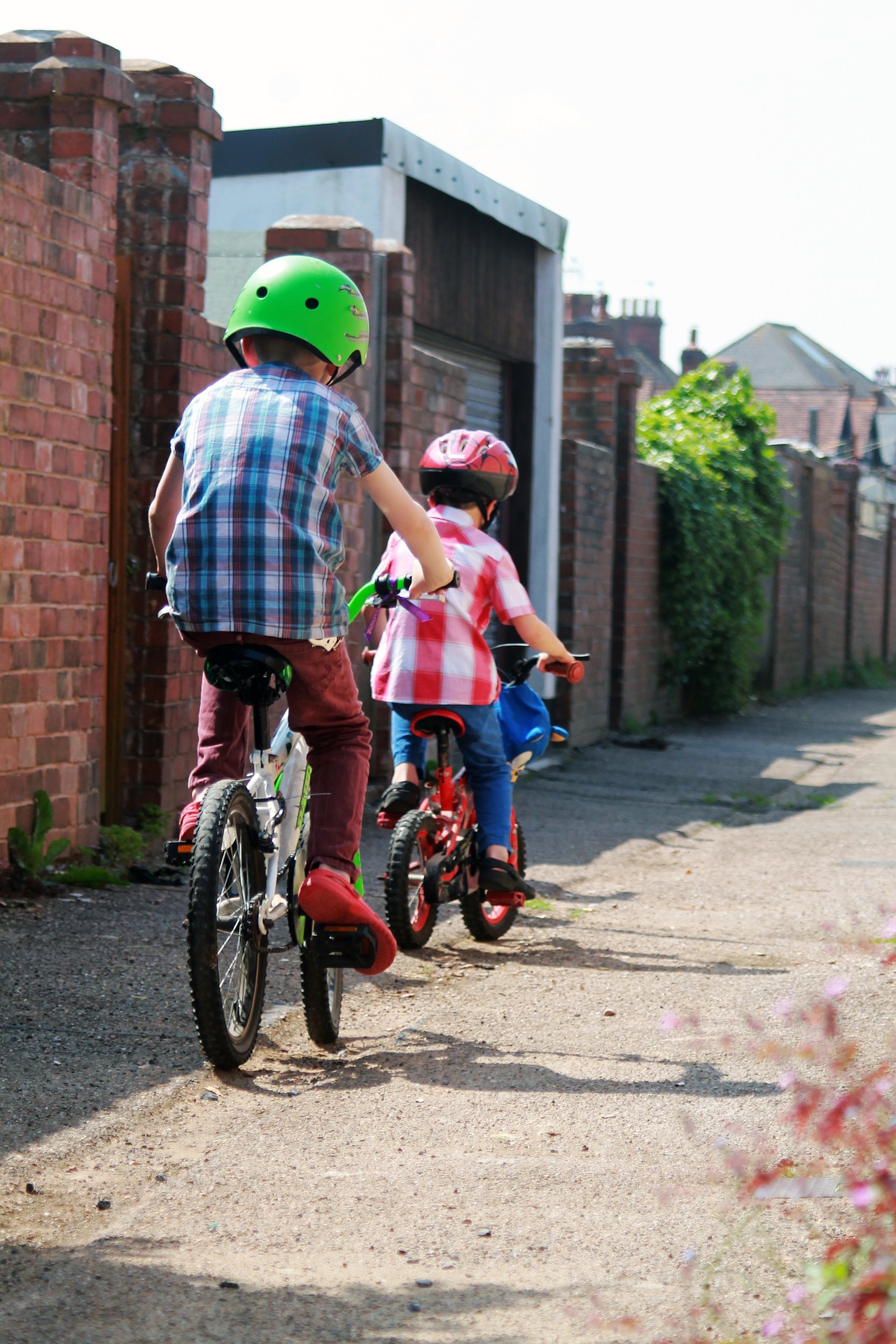 kids riding bikes