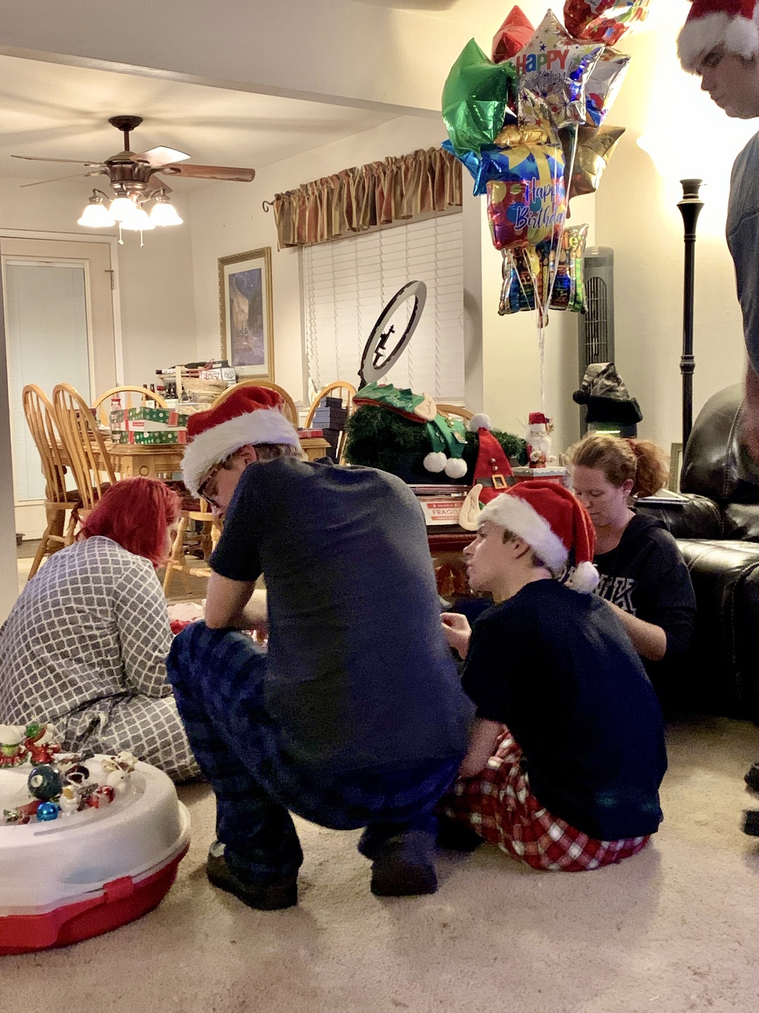Decorating the Christmas tree