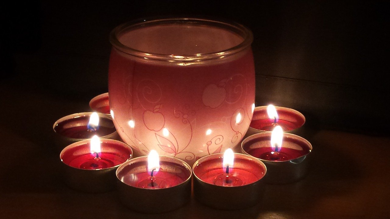 Burning Candle at Home
