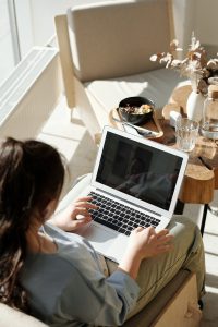 Protect your business woman laptop keyboard