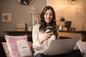 woman in an a home business