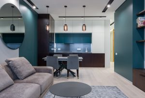 mirror in living room of home