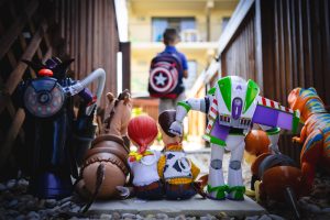 family travel with kids and toys