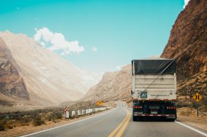 trucks on the road