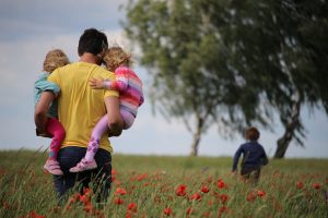 parent with two children