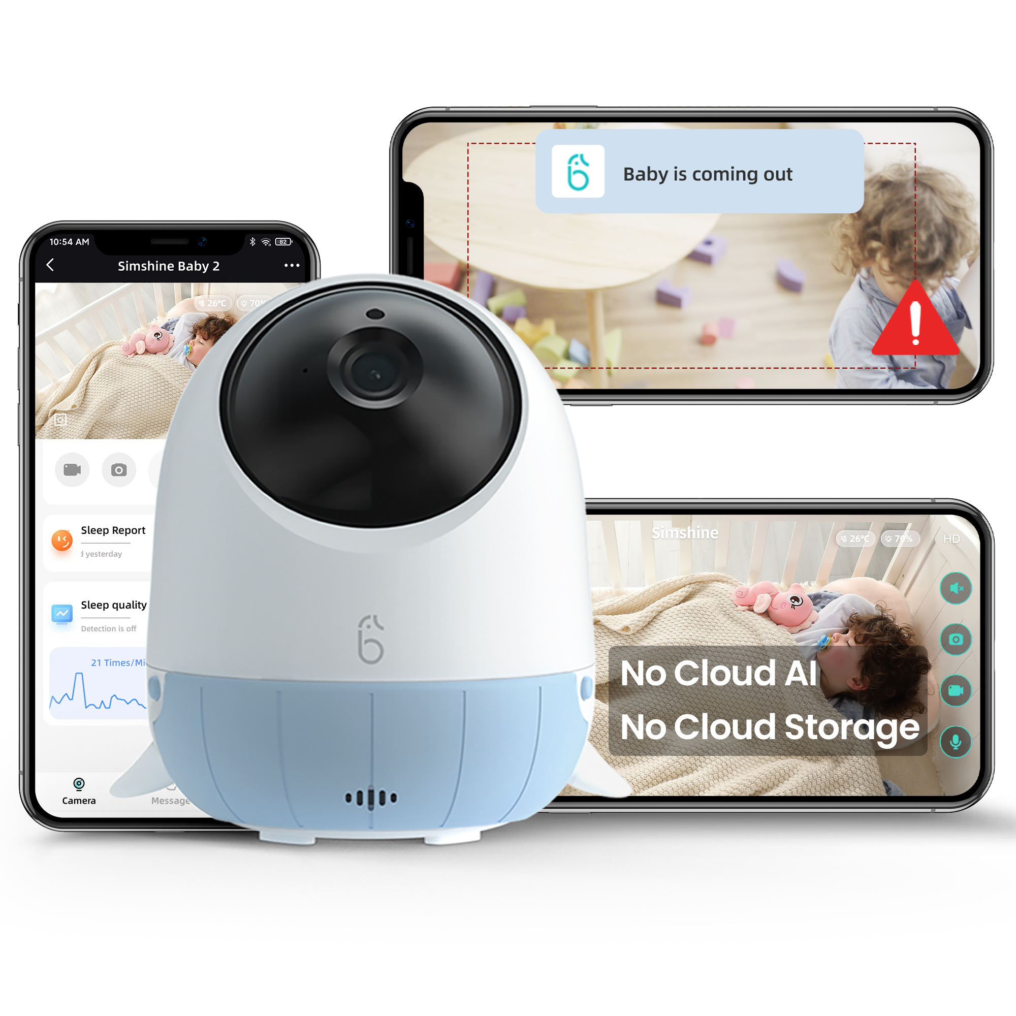 Simshine Baby2 Wireless AI Baby Monitor