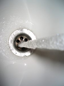 A close up of a sink