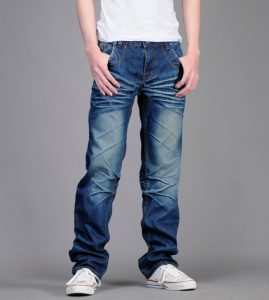 A young man in blue jeans