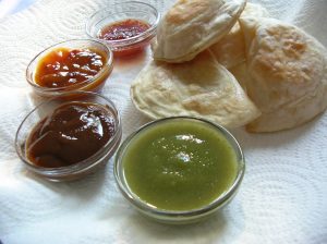 various sauces in bowls