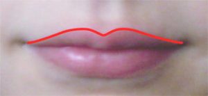 curve at top of woman's lip