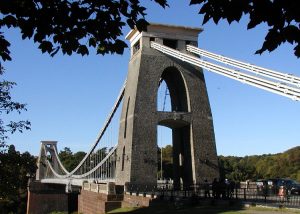 A suspension bridge