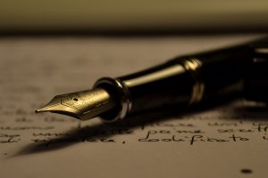 A close up of a pen