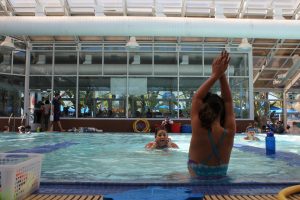 kids in a swimming pool